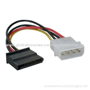 SATA Power Cable with Motherboard to Drive, 4-inch Length